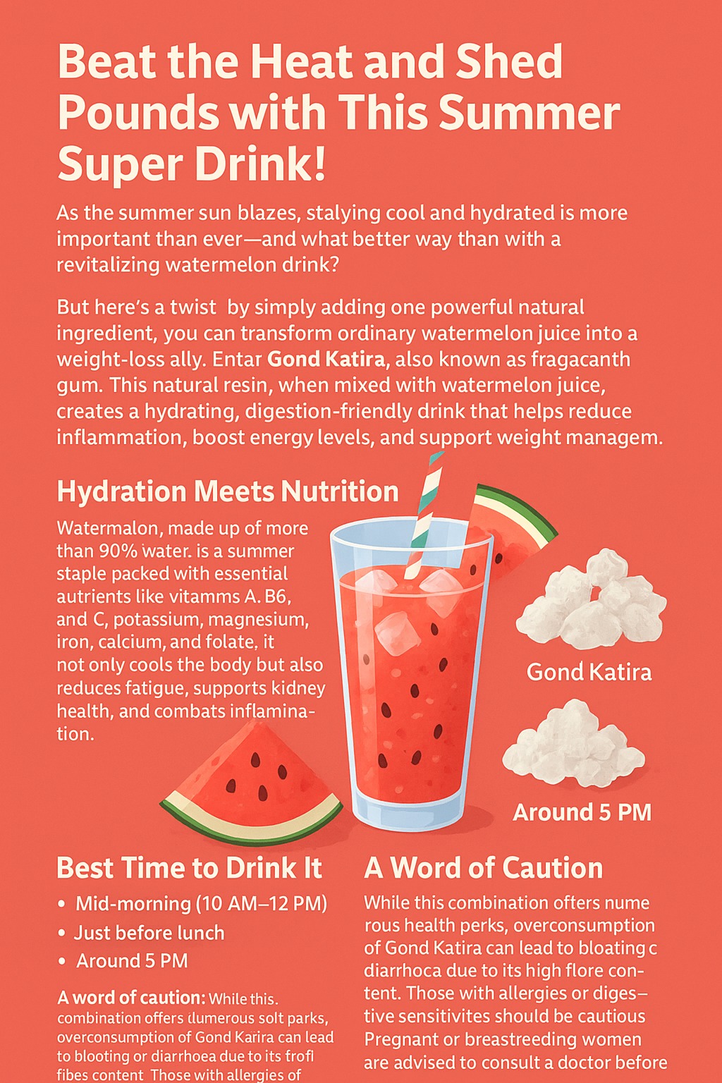 Watermelon Gond Katira: Your New Go-To Weight Loss Refresher